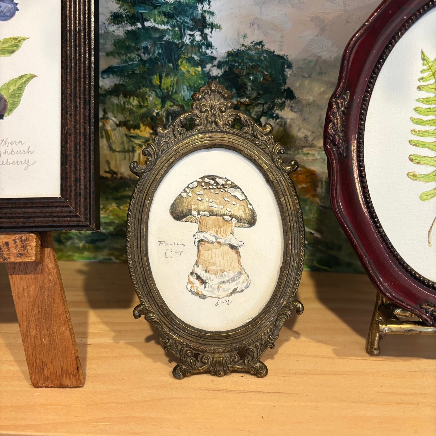 Panther Cap, Original Watercolour by Lucy