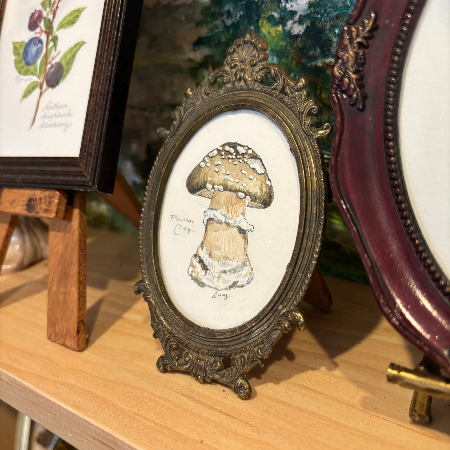 Panther Cap, Original Watercolour by Lucy