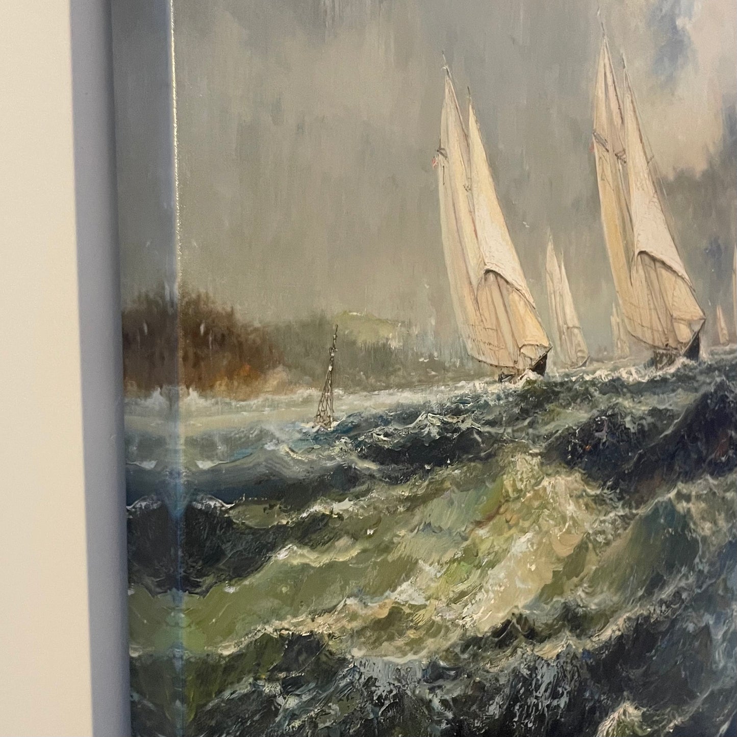 Schooners Racing on Coloured Seas, Oil Giclée