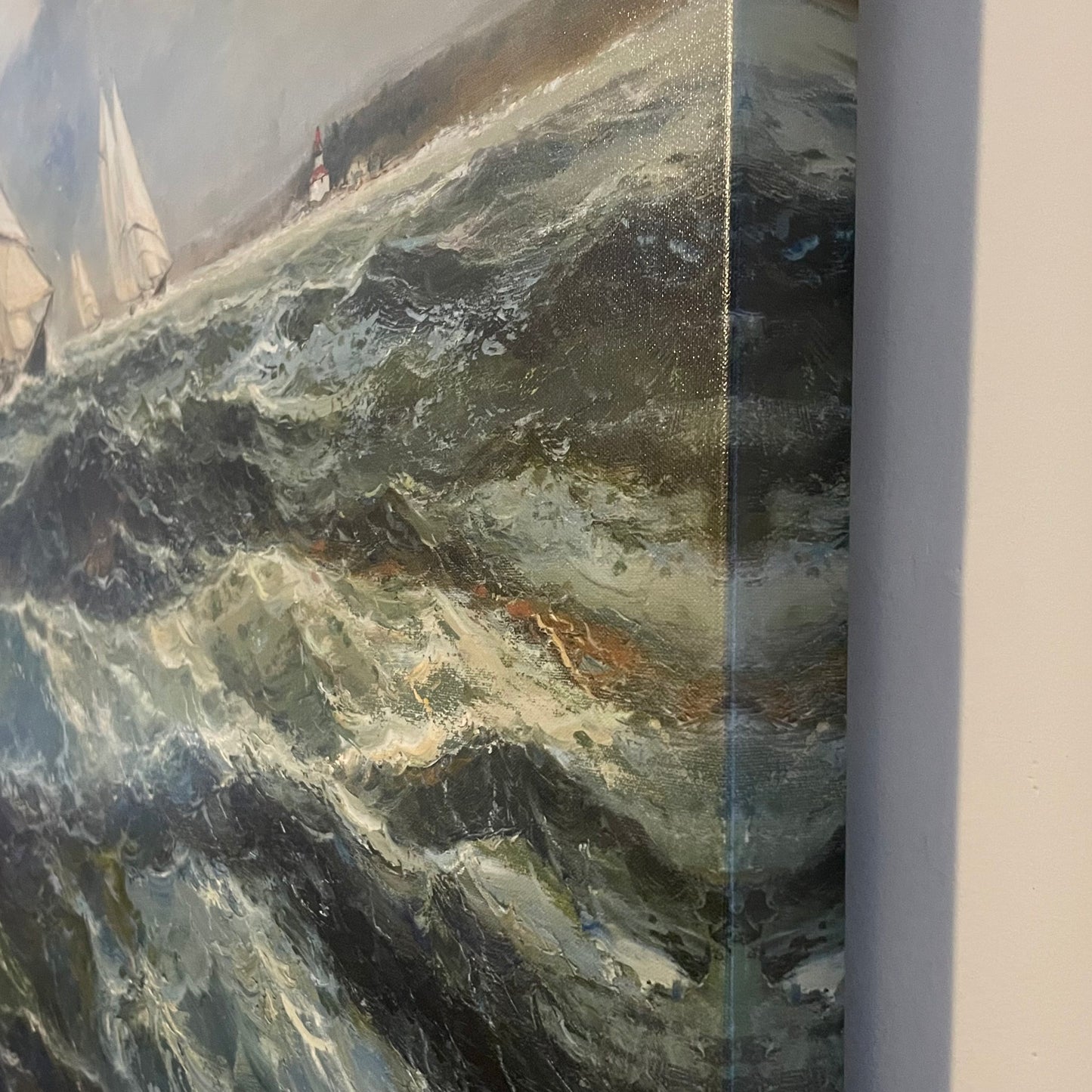 Schooners Racing on Coloured Seas, Oil Giclée