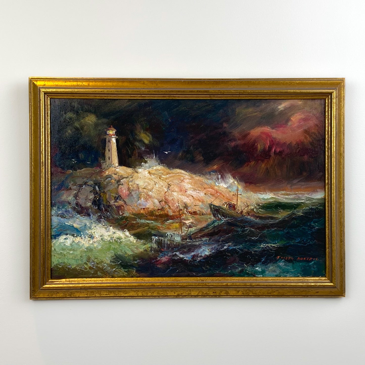 Peggy's Cove Lighthouse at Night, Oil Giclée