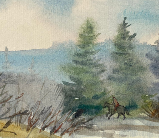 In the Woods, Original Watercolour by Julia