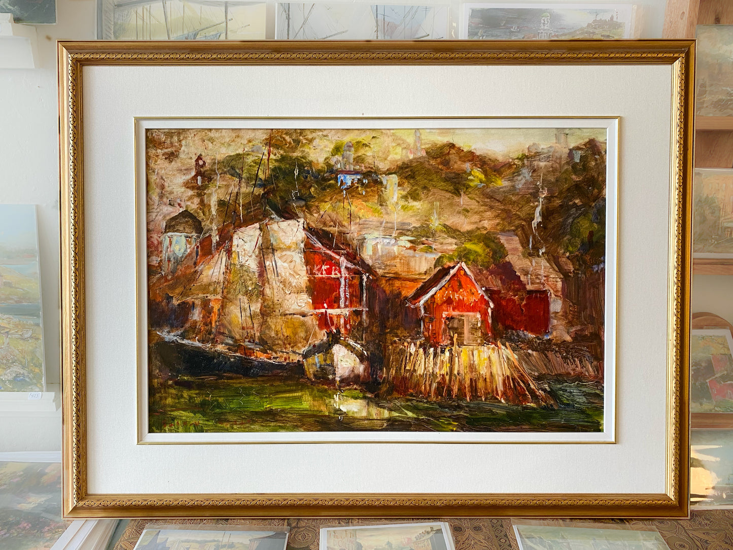 Lunenburg harbour Oil Giclée