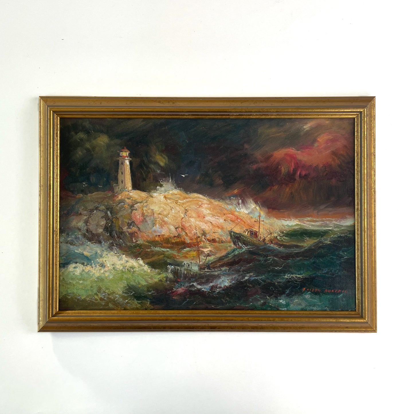 Peggy's Cove Lighthouse at Night, Oil Giclée
